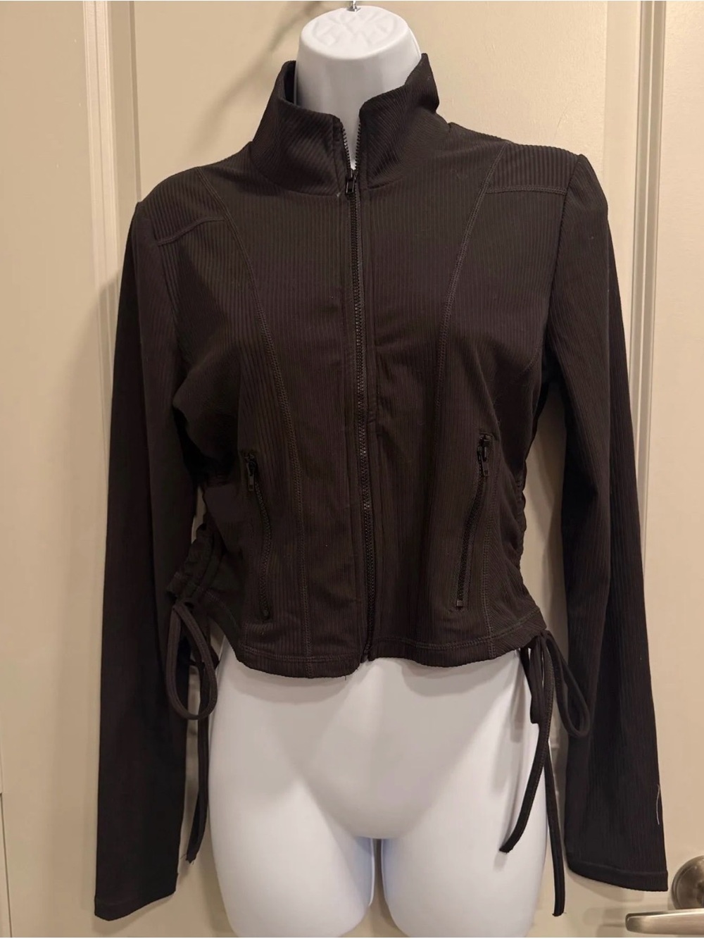 PacSun black Zip-Up Utility Jacket with Side Ties